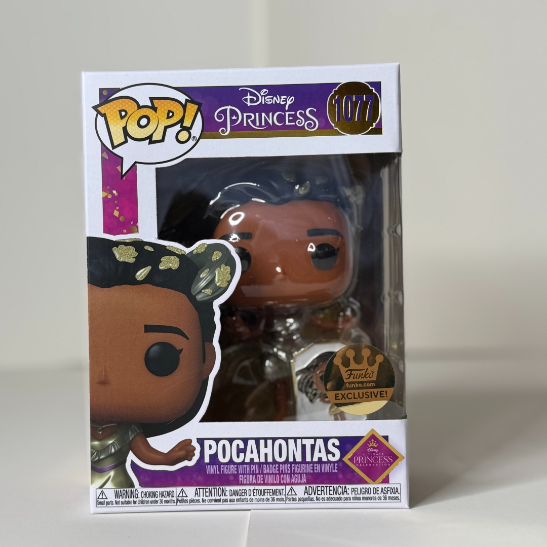 Pocahontas Funko Pop with pin, Disney Ultimate Princess Celebration, in its box